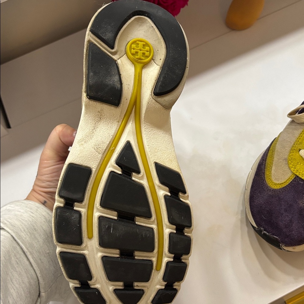 Tory Burch Cream and Purple Sneakers - Picture 4 of 4